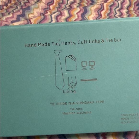 Alexander Julian Blue Patterned Tie Set - Picture 4 of 5